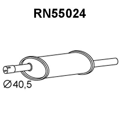 VENEPORTE Izplūdes gāzu trokšņa slāpētājs (pēdējais) RN55024