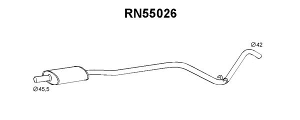 VENEPORTE Vidējais izpl. gāzu trokšņa slāpētājs RN55026