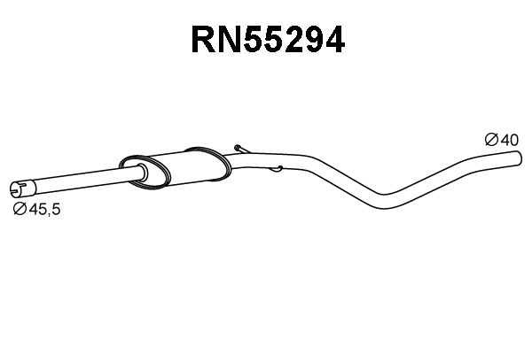 VENEPORTE Предглушитель выхлопных газов RN55294