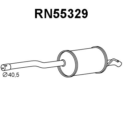 VENEPORTE Izplūdes gāzu trokšņa slāpētājs (pēdējais) RN55329