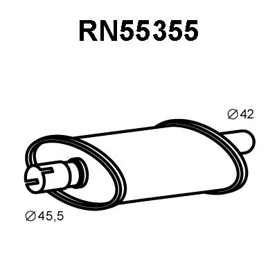 VENEPORTE Vidējais izpl. gāzu trokšņa slāpētājs RN55355