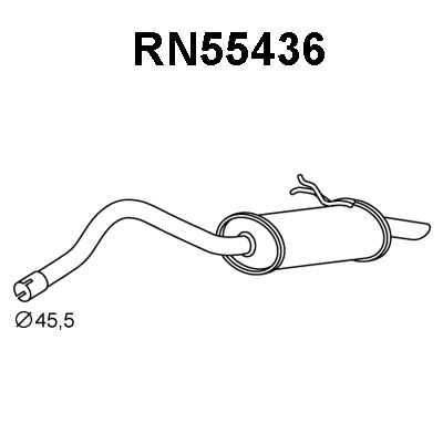 VENEPORTE Izplūdes gāzu trokšņa slāpētājs (pēdējais) RN55436