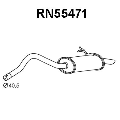 VENEPORTE Izplūdes gāzu trokšņa slāpētājs (pēdējais) RN55471