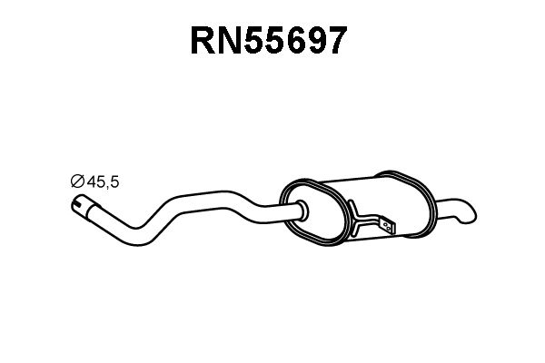 VENEPORTE Izplūdes gāzu trokšņa slāpētājs (pēdējais) RN55697