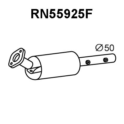 VENEPORTE Nosēdumu-/Daļiņu filtrs, Izplūdes gāzu sistēma RN55925F