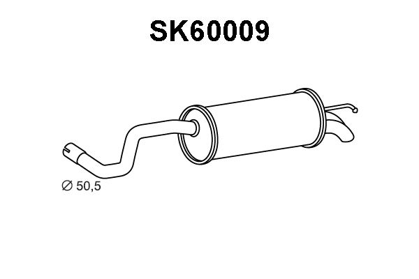 VENEPORTE Глушитель выхлопных газов конечный SK60009