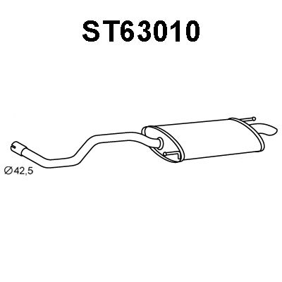 VENEPORTE Izplūdes gāzu trokšņa slāpētājs (pēdējais) ST63010