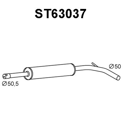 VENEPORTE Средний глушитель выхлопных газов ST63037