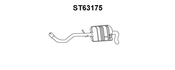 VENEPORTE Izplūdes gāzu trokšņa slāpētājs (pēdējais) ST63175