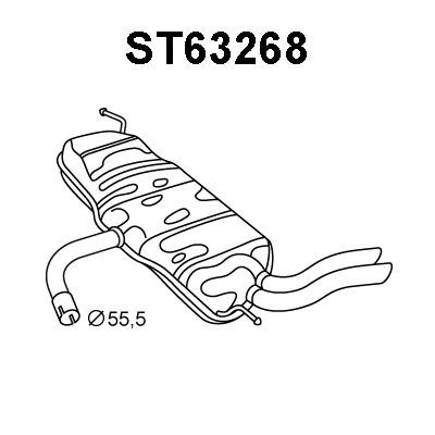 VENEPORTE Izplūdes gāzu trokšņa slāpētājs (pēdējais) ST63268