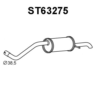 VENEPORTE Izplūdes gāzu trokšņa slāpētājs (pēdējais) ST63275