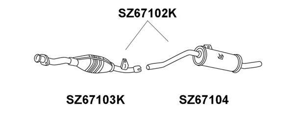 VENEPORTE Глушитель выхлопных газов конечный SZ67104