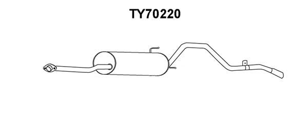 VENEPORTE Izplūdes gāzu trokšņa slāpētājs (pēdējais) TY70220