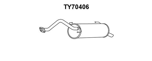 VENEPORTE Izplūdes gāzu trokšņa slāpētājs (pēdējais) TY70406