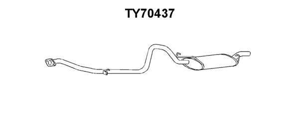 VENEPORTE Izplūdes gāzu trokšņa slāpētājs (pēdējais) TY70437