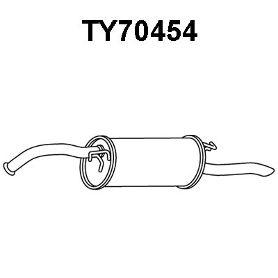 VENEPORTE Izplūdes gāzu trokšņa slāpētājs (pēdējais) TY70454