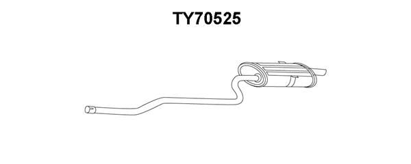 VENEPORTE Izplūdes gāzu trokšņa slāpētājs (pēdējais) TY70525