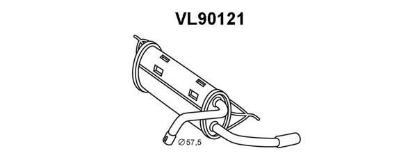 VENEPORTE Izplūdes gāzu trokšņa slāpētājs (pēdējais) VL90121