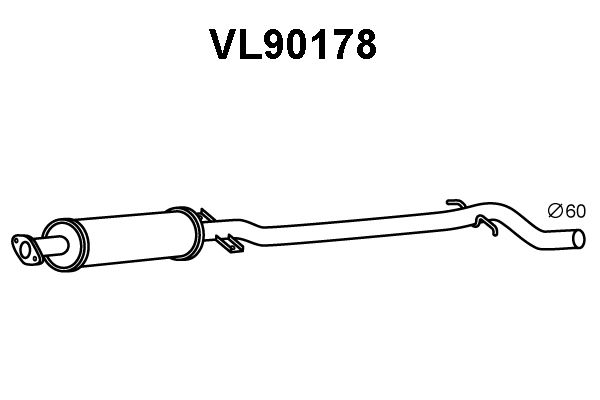 VENEPORTE Предглушитель выхлопных газов VL90178