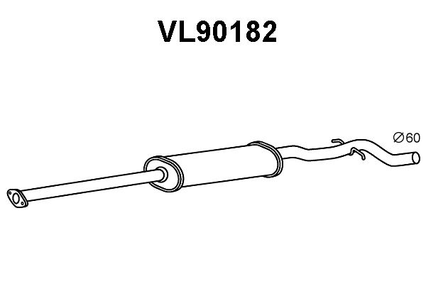 VENEPORTE Средний глушитель выхлопных газов VL90182