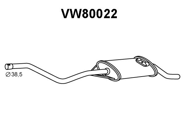 VENEPORTE Глушитель выхлопных газов конечный VW80022