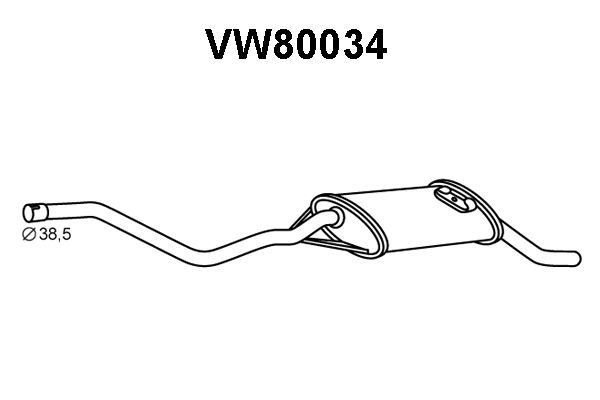 VENEPORTE Глушитель выхлопных газов конечный VW80034