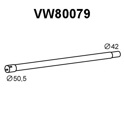 VENEPORTE Izplūdes caurule VW80079