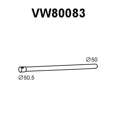 VENEPORTE Izplūdes caurule VW80083