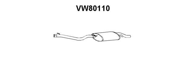 VENEPORTE Izplūdes gāzu trokšņa slāpētājs (pēdējais) VW80110