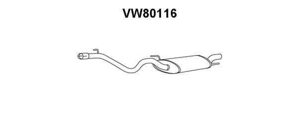 VENEPORTE Izplūdes gāzu trokšņa slāpētājs (pēdējais) VW80116