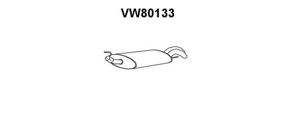 VENEPORTE Izplūdes gāzu trokšņa slāpētājs (pēdējais) VW80133