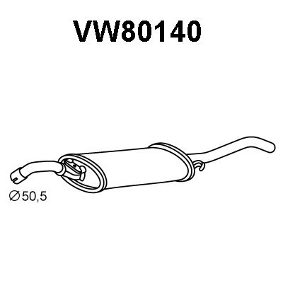 VENEPORTE Глушитель выхлопных газов конечный VW80140
