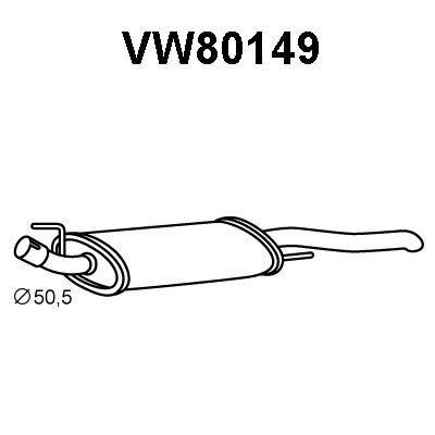 VENEPORTE Izplūdes gāzu trokšņa slāpētājs (pēdējais) VW80149