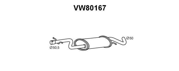 VENEPORTE Izplūdes gāzu priekšslāpētājs VW80167