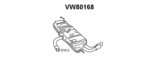 VENEPORTE Глушитель выхлопных газов конечный VW80168