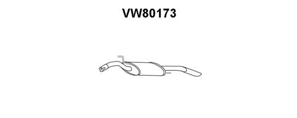 VENEPORTE Izplūdes gāzu trokšņa slāpētājs (pēdējais) VW80173