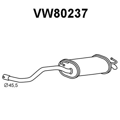 VENEPORTE Izplūdes gāzu trokšņa slāpētājs (pēdējais) VW80237