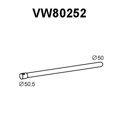VENEPORTE Izplūdes caurule VW80252