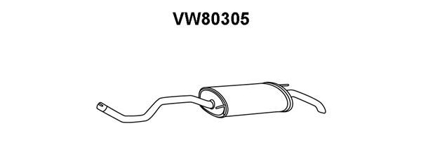 VENEPORTE Izplūdes gāzu trokšņa slāpētājs (pēdējais) VW80305