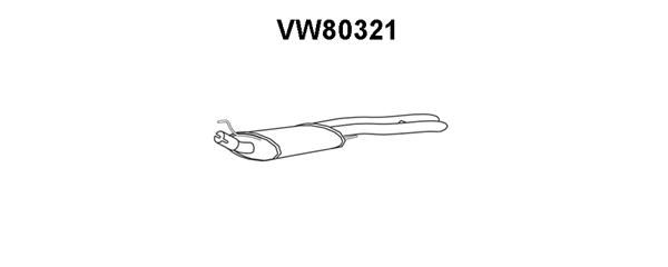 VENEPORTE Izplūdes gāzu trokšņa slāpētājs (pēdējais) VW80321