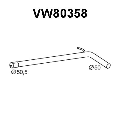 VENEPORTE Izplūdes caurule VW80358