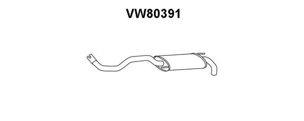 VENEPORTE Глушитель выхлопных газов конечный VW80391