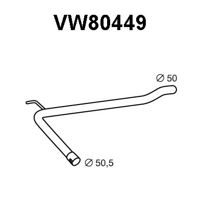 VENEPORTE Труба выхлопного газа VW80449