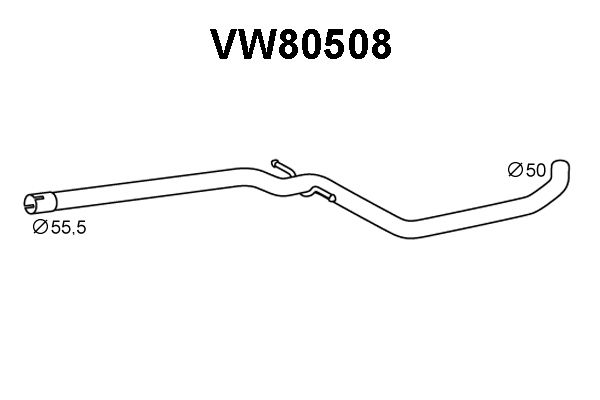 VENEPORTE Труба выхлопного газа VW80508