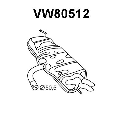 VENEPORTE Глушитель выхлопных газов конечный VW80512