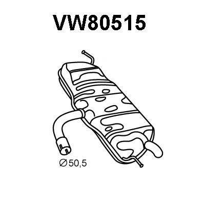 VENEPORTE Глушитель выхлопных газов конечный VW80515