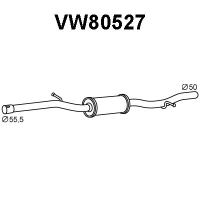 VENEPORTE Средний глушитель выхлопных газов VW80527