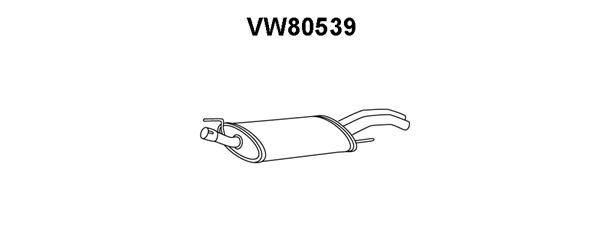 VENEPORTE Izplūdes gāzu trokšņa slāpētājs (pēdējais) VW80539