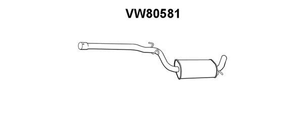 VENEPORTE Средний глушитель выхлопных газов VW80581