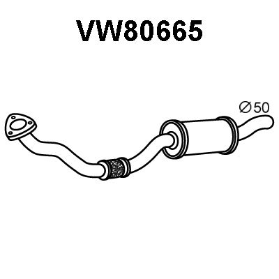 VENEPORTE Труба выхлопного газа VW80665